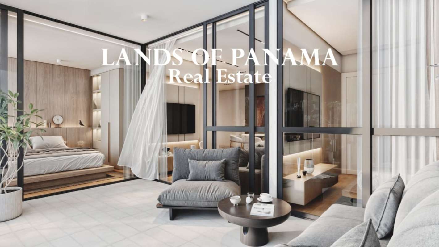 Rooftop infinity pool overlooking Panama City skyline at PH Moderna Marbella Panama