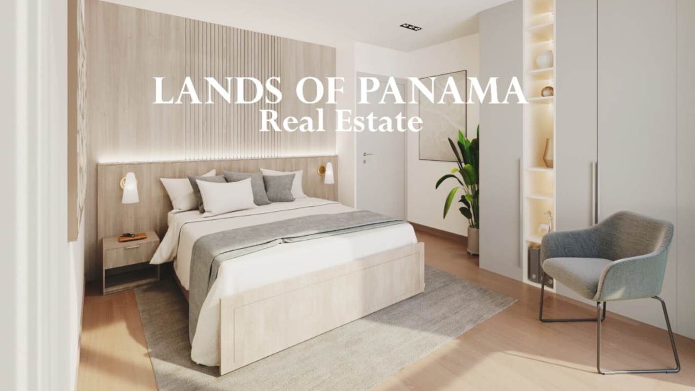 Open-concept living and dining area with modern kitchen in PH Moderna Panama City