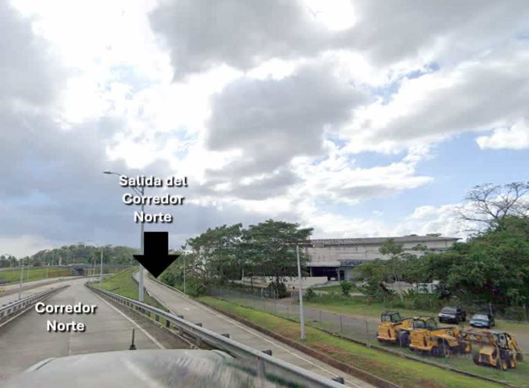 Aerial photo of industrial-commercial land by Corredor Norte Pedregal area of Panama