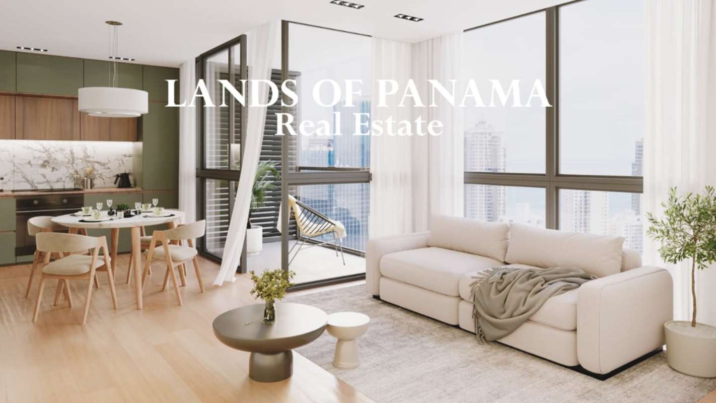 Modern kitchen integrated with dining area PH Moderna Marbella Panama City