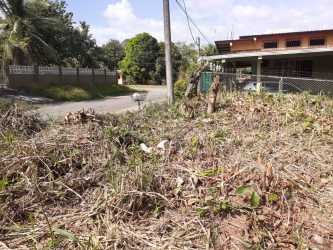 Residential vacant lot with fence and road access Barrio Colón Capira