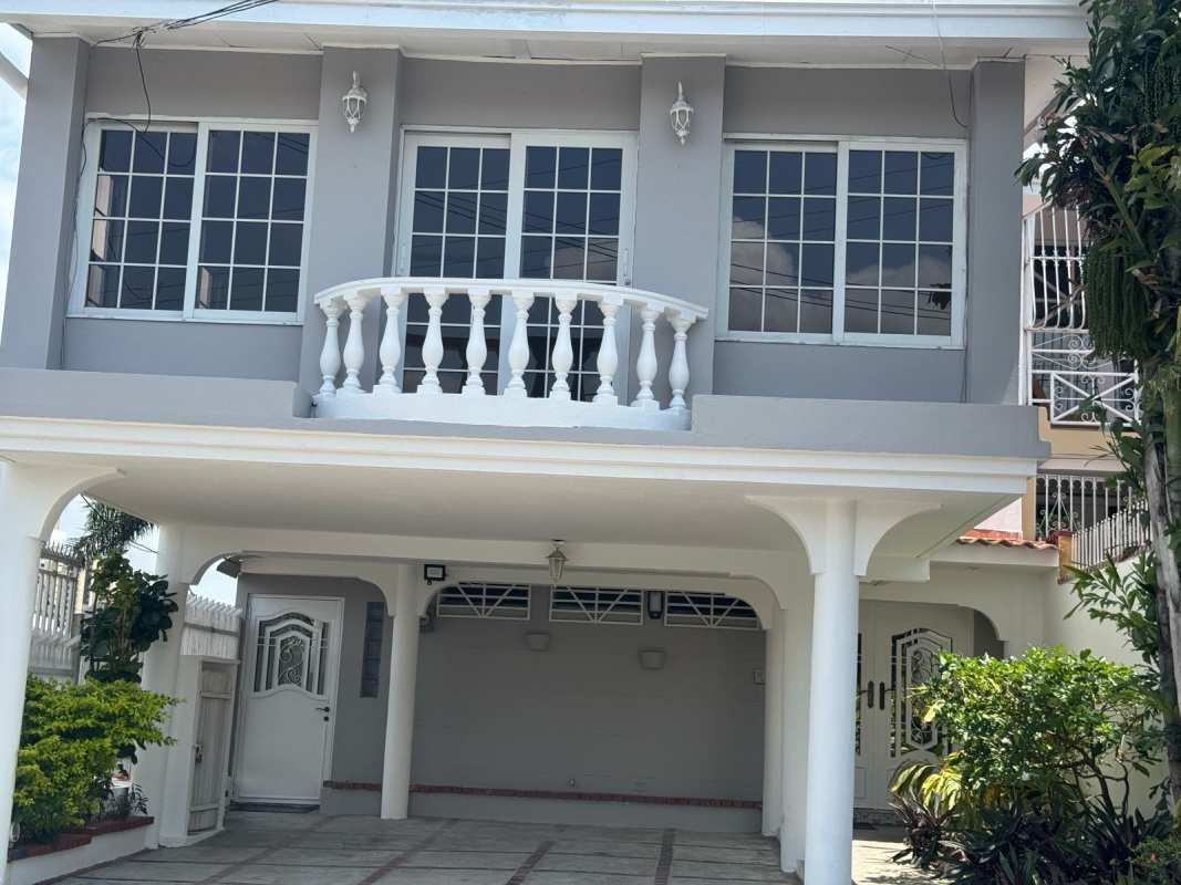 Lush garden visible from house interior Betania Panama