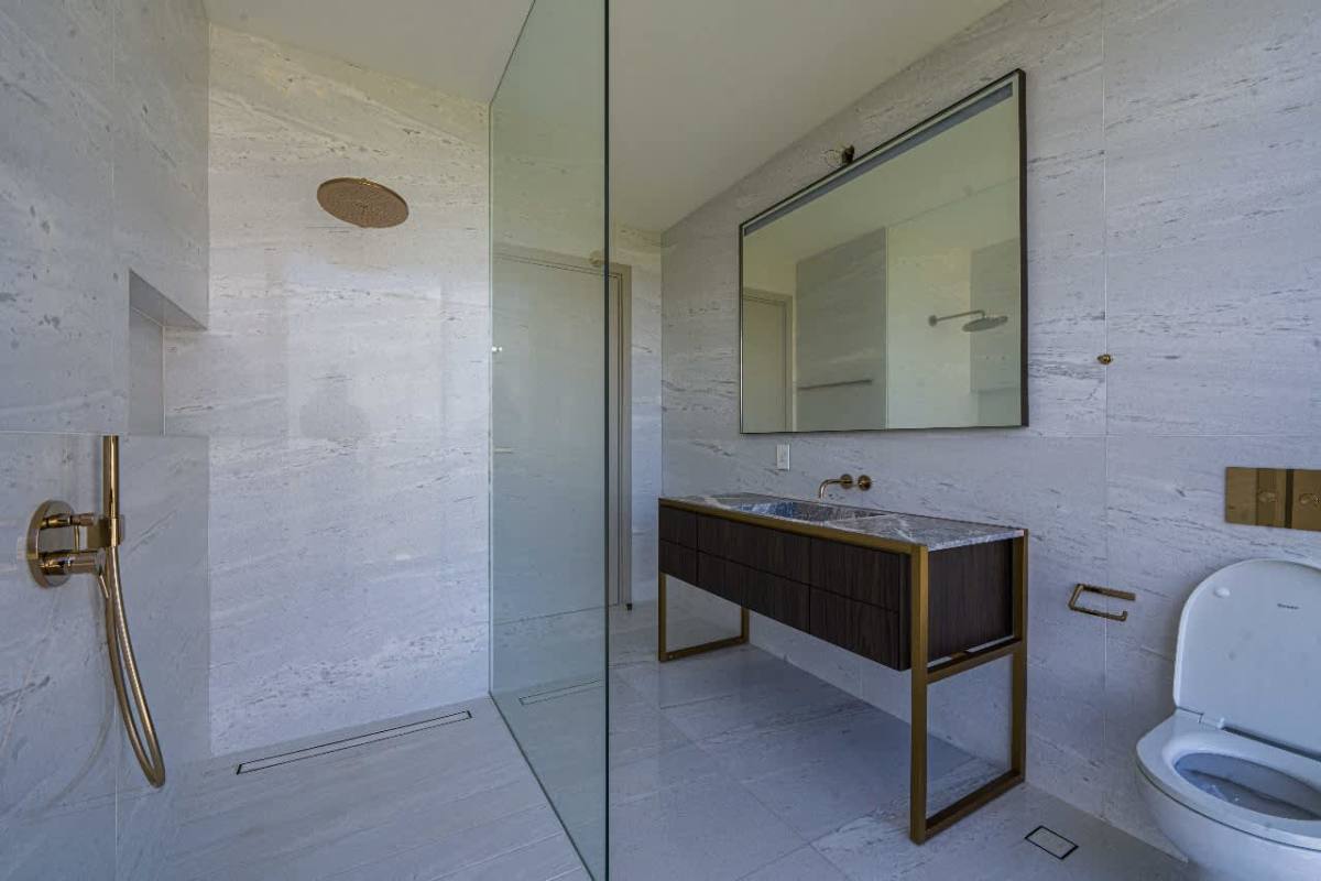 Gourmet kitchen marble countertops open design La Maison by Fendi Casa Santa Maria Panama