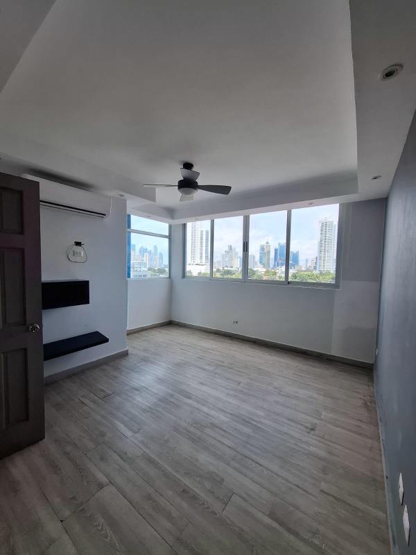 Modern kitchen with granite island countertops mosaic backsplash PH Harmony Tower San Francisco Panama