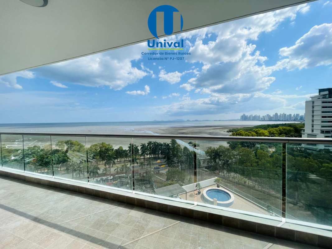 Contemporary kitchen with granite countertops and appliances at PH Paramount Costa del Este Panama