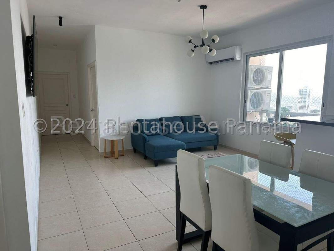 Furnished open concept living dining with balcony PH BICSA Panama City