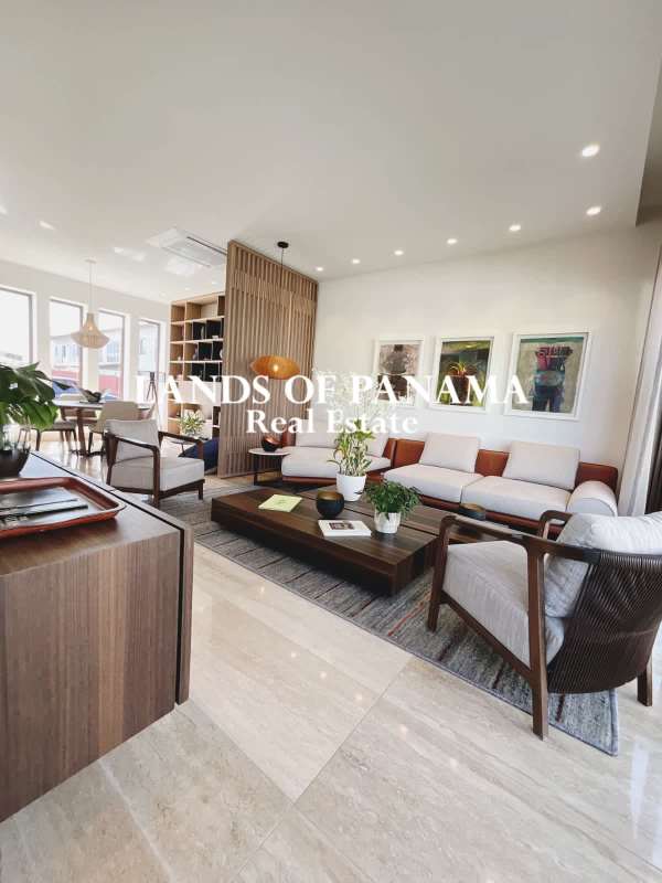 Spacious gourmet kitchen with stone countertops and island at Santa María Golf Panama