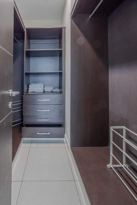 Skyline oceanfront with park, marina, modern towers in Avenida Balboa Panama