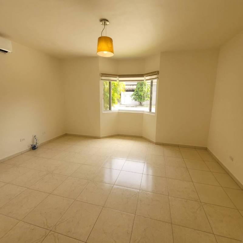 Spacious living area with bay window and AC in Costa del Este luxury house