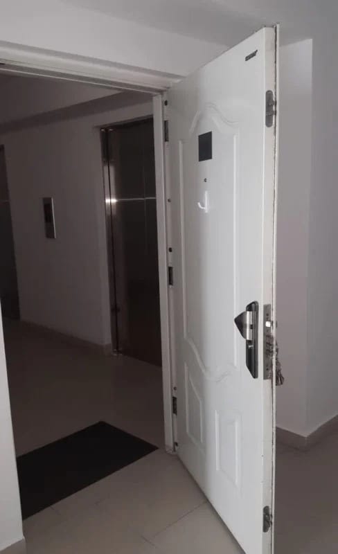 Kitchen with granite countertops, cabinets, stainless range hood in PH Privé Panama City