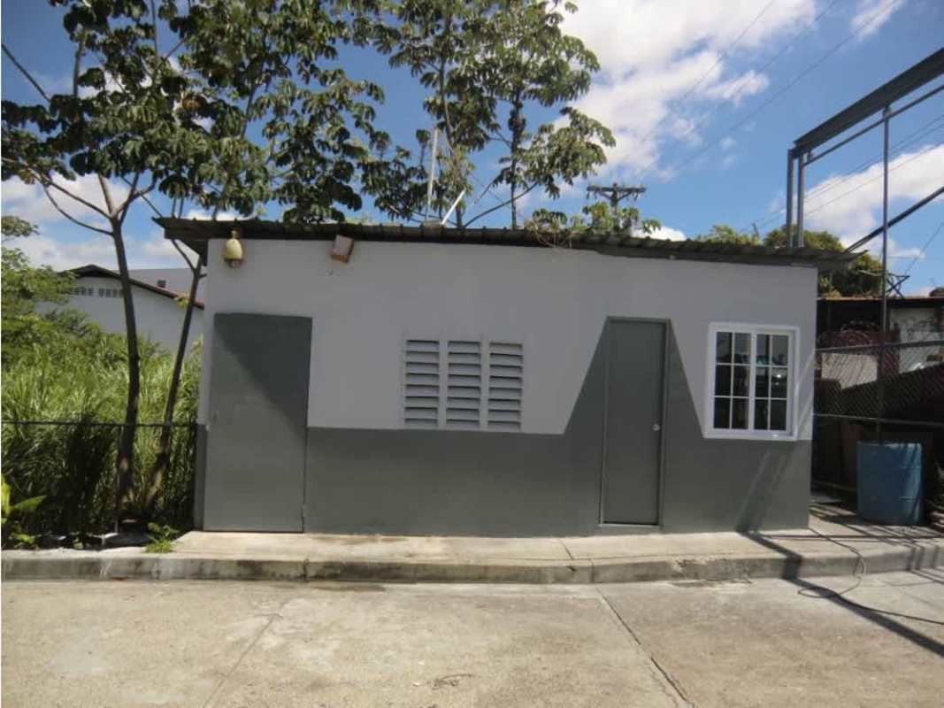 Exterior street view of industrial warehouse complex entrance in Juan Diaz Panama