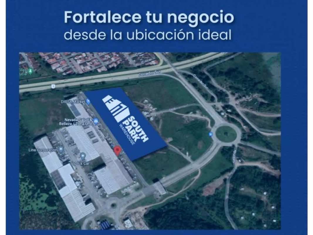 Aerial photo of South Park industrial complex near Tocumen Airport Panama with road access and greenery