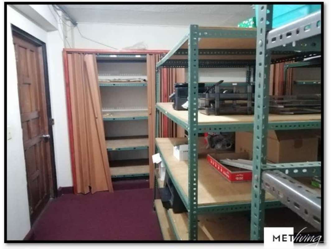 Back room with shelving and storage PH Metropolitan Tower commercial condo Panama