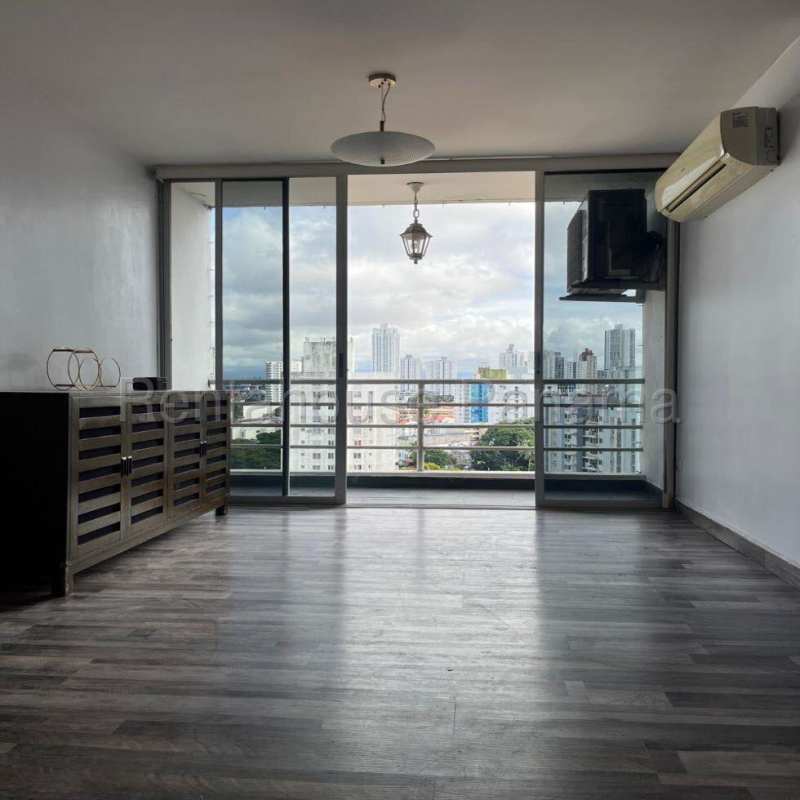 Modern living room with access to balcony city view Carrasquilla Tower Panama