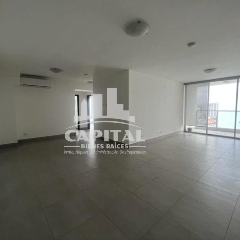 Large modern living room with city view balcony in PH Titanium Tower San Francisco Panama