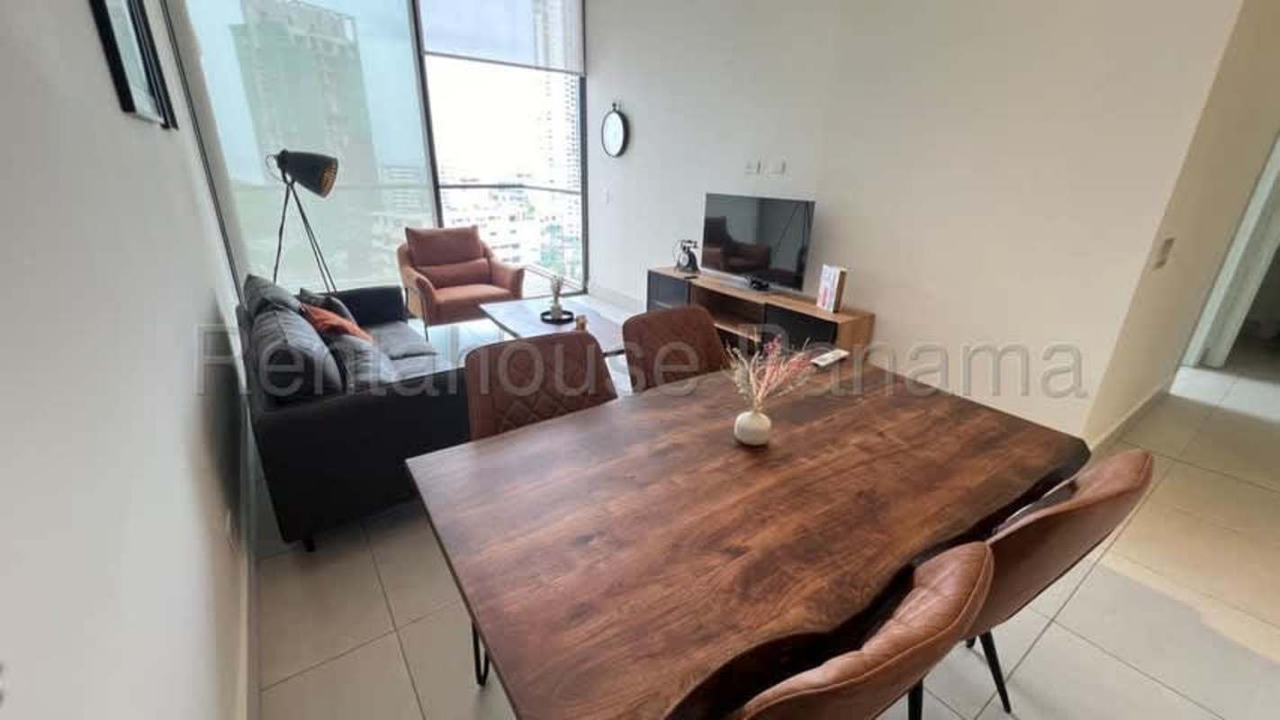 Modern bathroom with glass shower enclosure and floating vanity at PH Coco Place Coco del Mar Panama