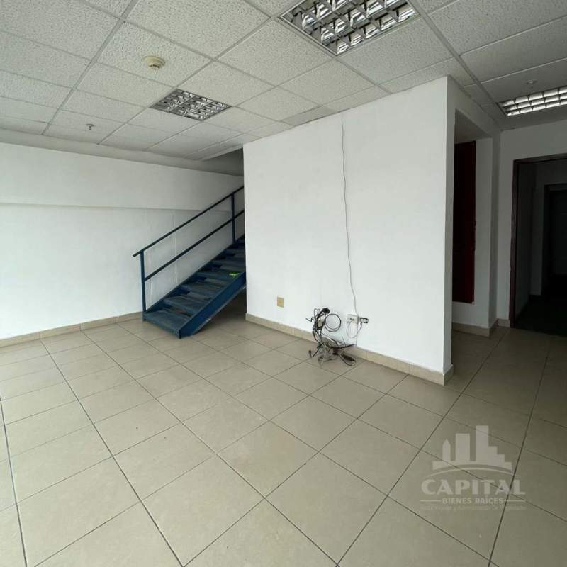 Small bathroom with beige tiles and modern sink in warehouse office Tocumen Panama
