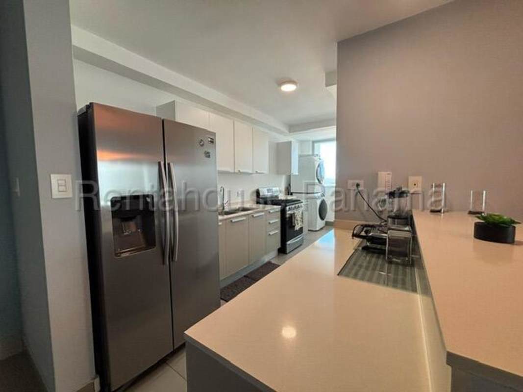 Fully furnished kitchen with appliances granite countertops Bella Vista Panama