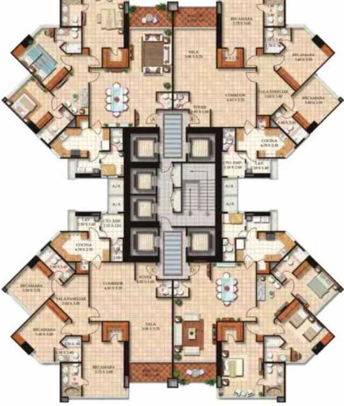 Kitchen with granite countertops, stainless steel appliances, ample storage PH Country Club Panama