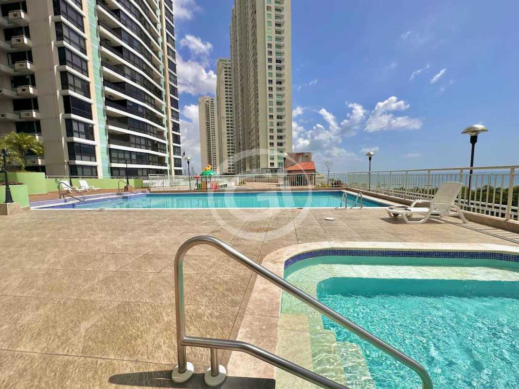 Outdoor pool deck with ocean view at PH Costa Pacifica Punta Pacifica