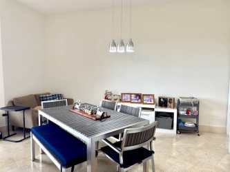 Luxury living room with ocean lagoon views in PH Puntarena Buenaventura Panama apartment