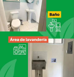 Bathroom and laundry area new apartment PH Valle del Río Costa Verde La Chorrera