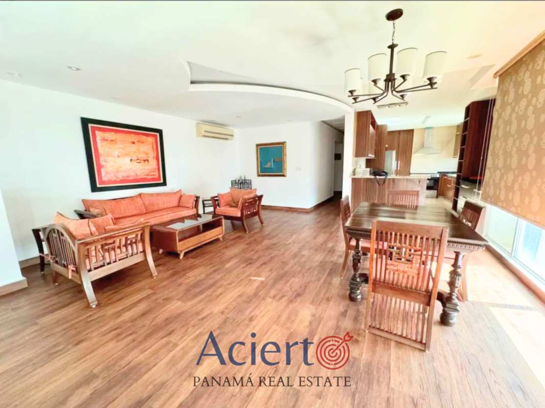 Open-plan living dining furnished with ocean view at PH San Francisco Bay Panama