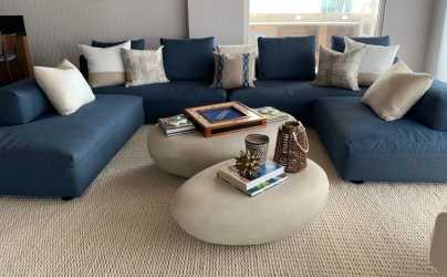 Contemporary bedroom with large windows mountain and garden view Playa Escondida Panama