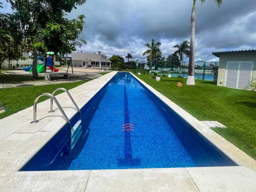 Large swimming pool, playground and gardens at Costa Sur gated community Panama