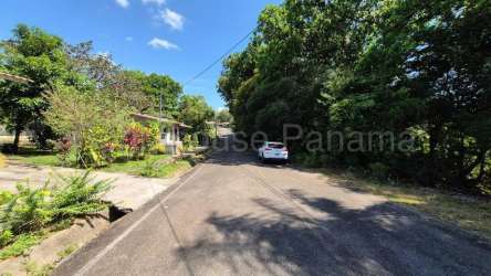 Suburban neighborhood street with greenery and houses Villa Guadalupe David
