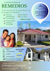 Single story new house front view with driveway garden porch Remedios Chiriquí Panama