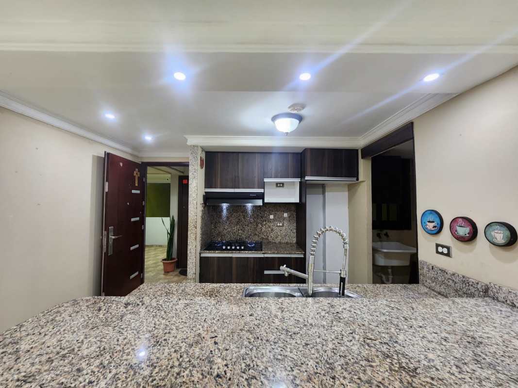 Details of stove, hood, and granite countertops in PH Danli Rio Abajo Panama