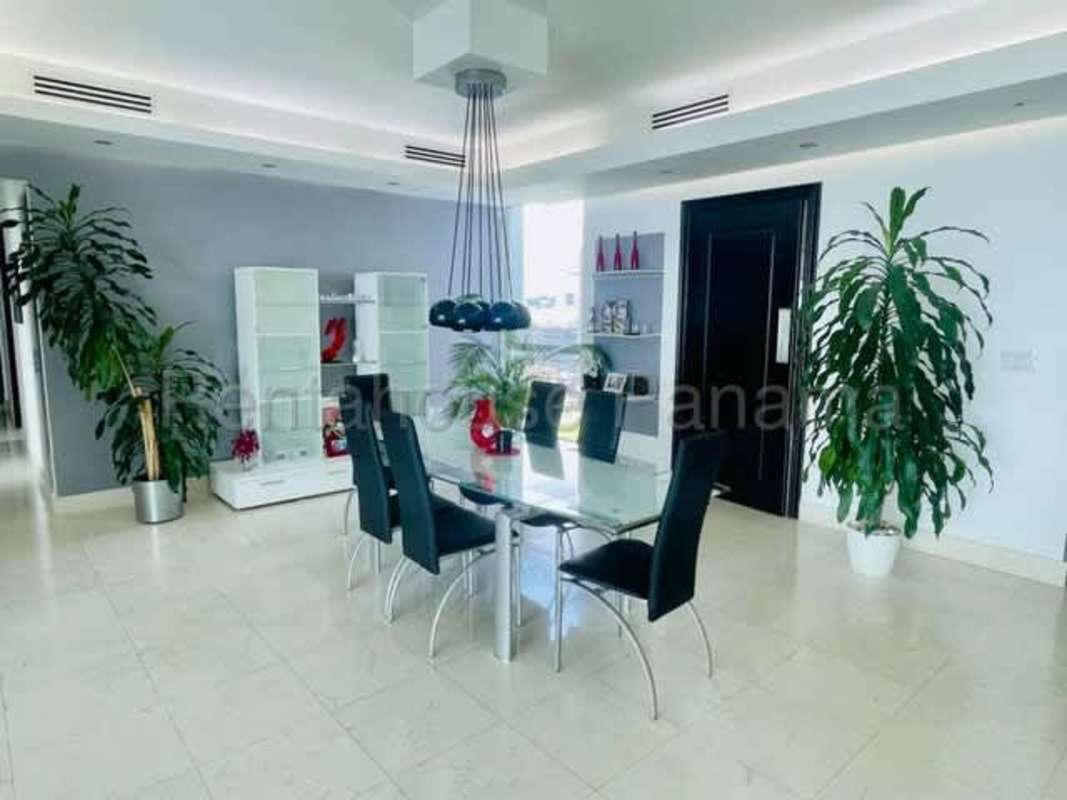 Spacious balcony with panoramic ocean and skyline views at Ocean Two Costa del Este Panama