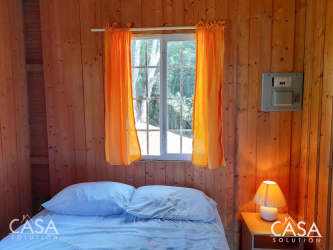 Rustic wooden bedroom cabin interior countryside Boquete Panama