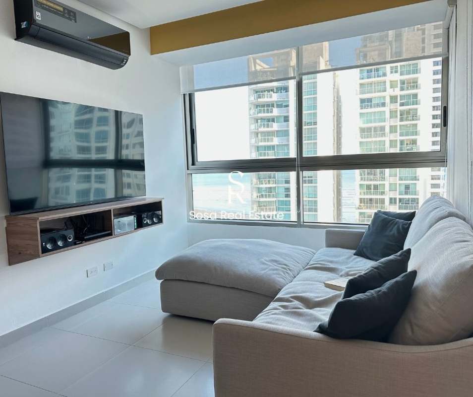 Kitchen with appliances and sleek cabinets in PH Costa del Este Panama