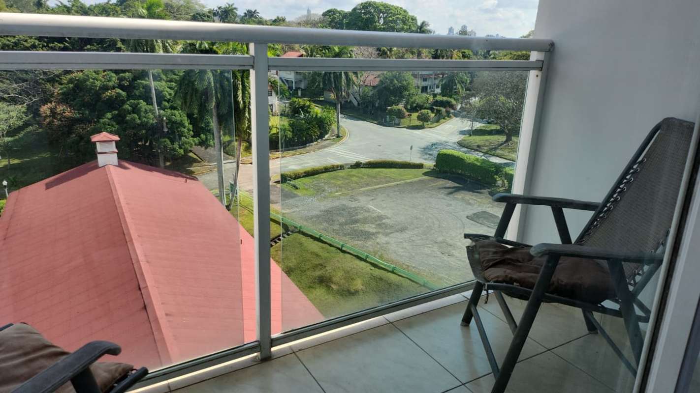 Apartment kitchen with granite countertops and wood cabinets PH Albrook Point Clayton Panama