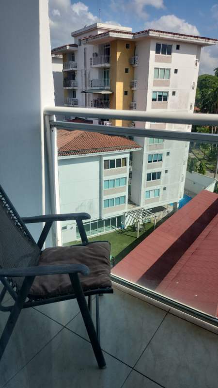 Balcony view with outdoor seating at PH Albrook Point Clayton Panama