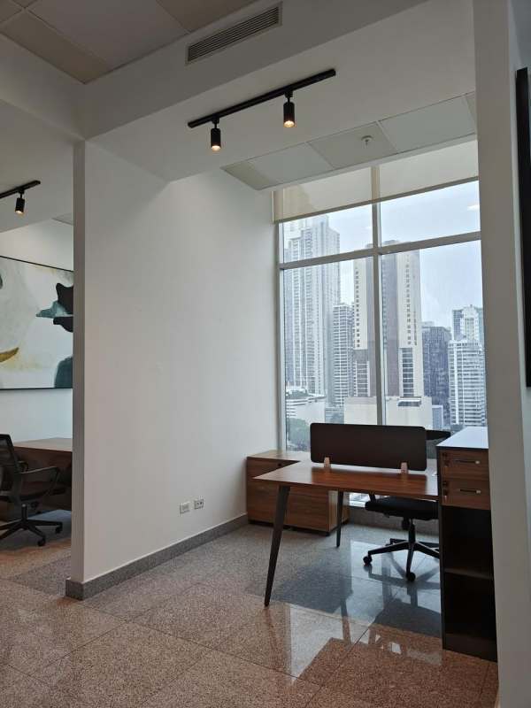 Commercial office suite with panoramic windows city views Bella Vista Panama