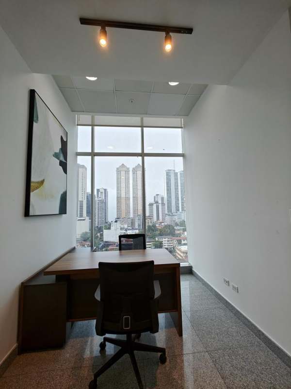 Minimalist private office with modern furniture PH Habitats Plaza Panama City