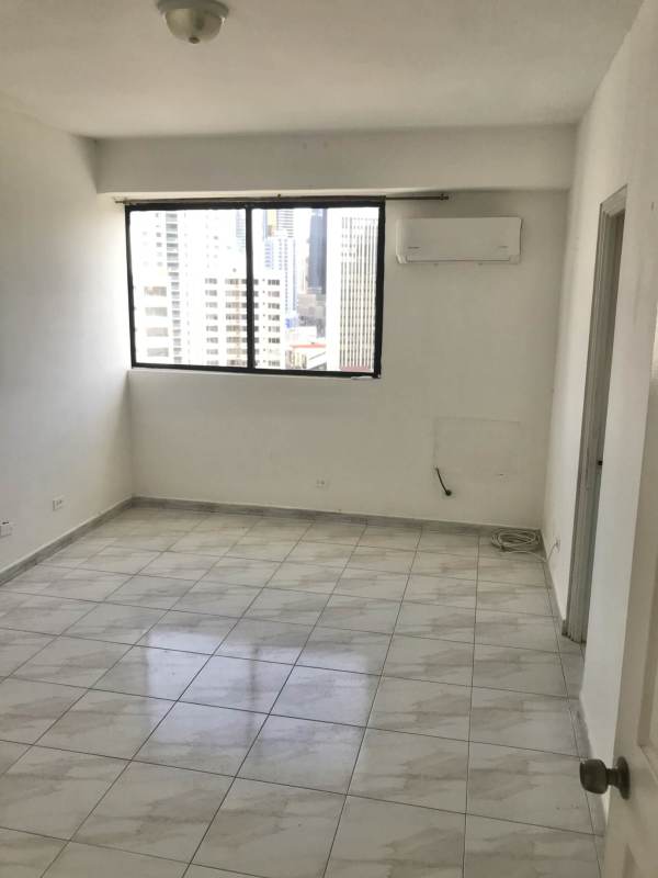 Apartment living room with big window split air conditioner city view PH Royal Center Panama