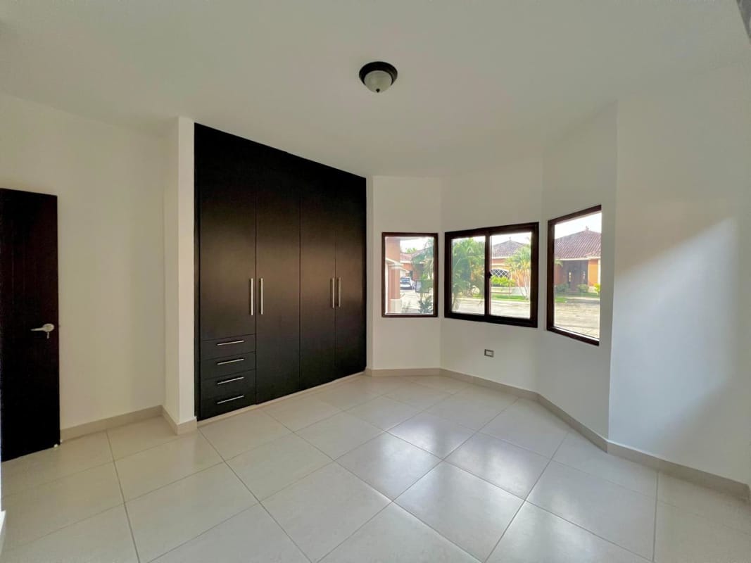 Bright bedroom with large wardrobe and bay window Costa Sur home