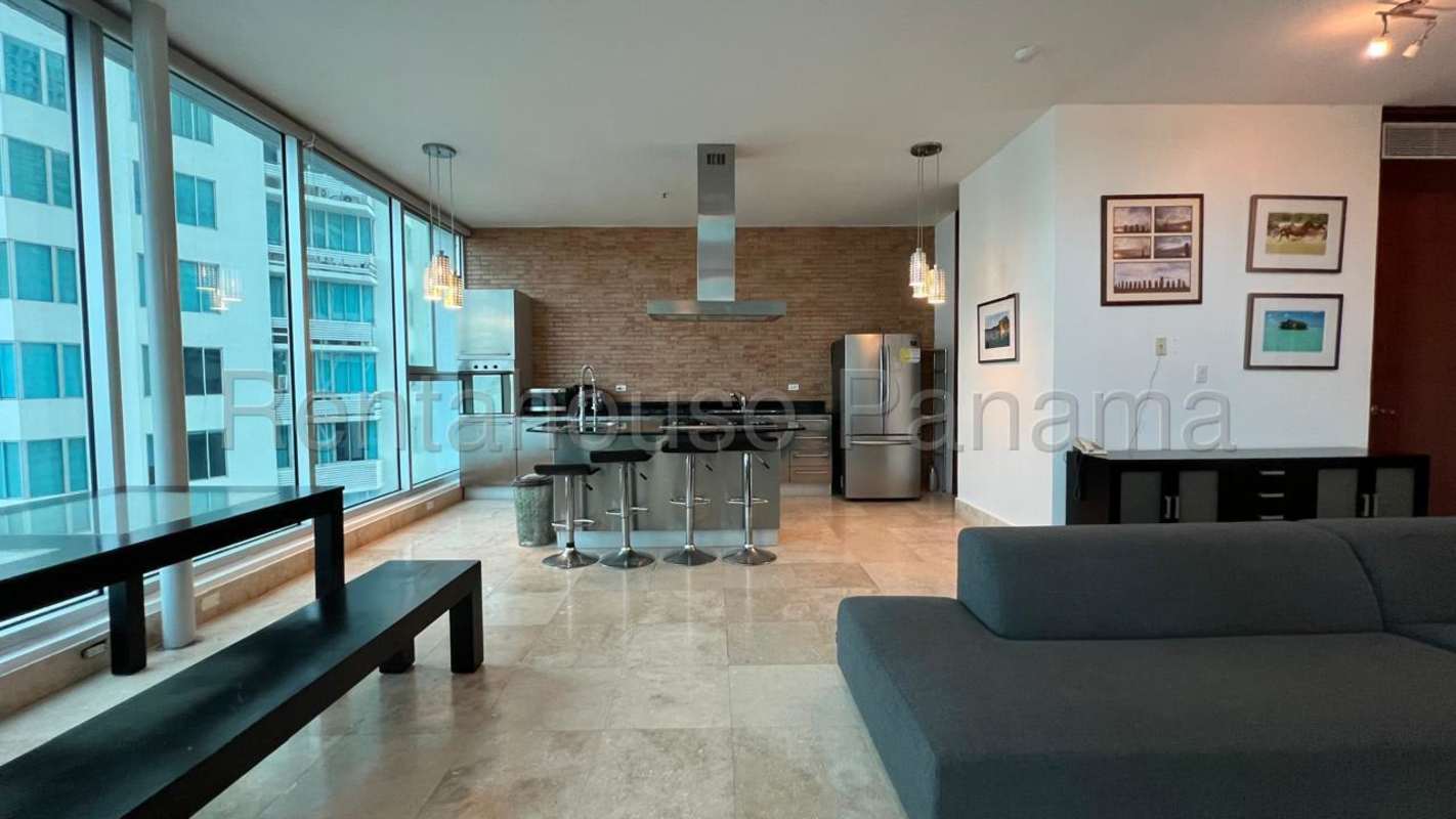 Modern kitchen with granite island, stainless appliances in PH Loft Four 41 Panama
