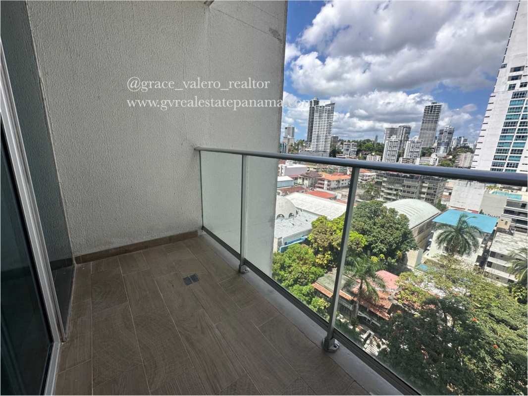 Luxury living room with marble floors and large windows in Bella Vista Panama apartment PH Dynasty