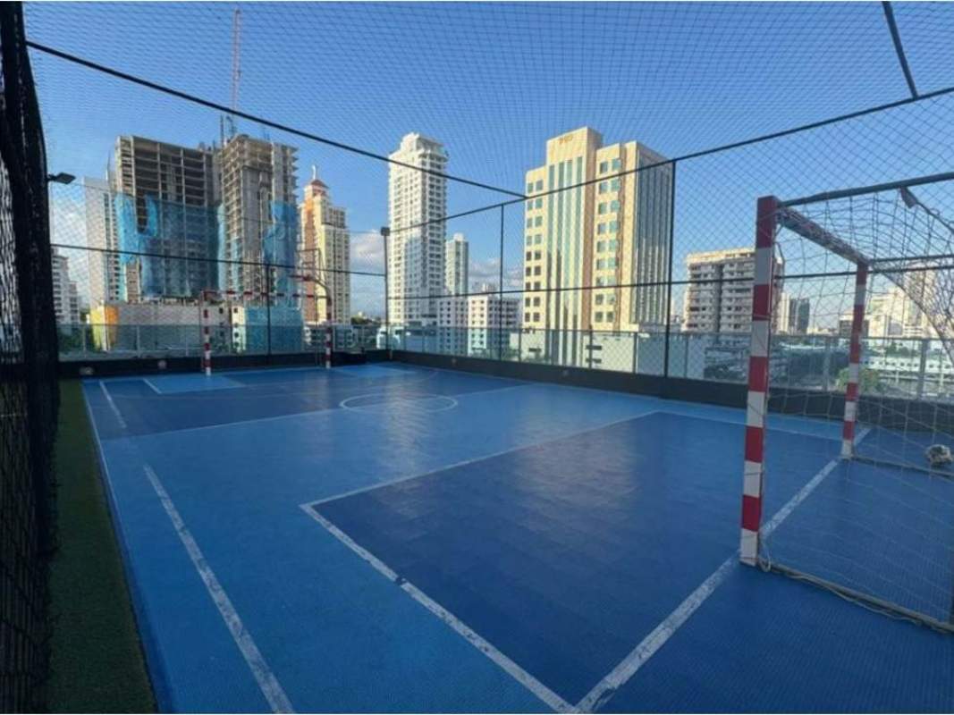 Master bedroom ocean view walk-in closet en suite bath at PH Joy Tower San Francisco Panama