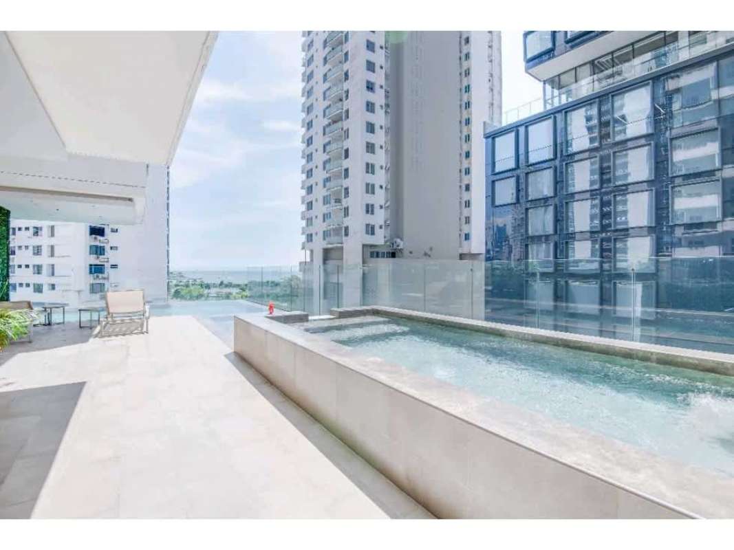 Fully equipped gym with cardio machines, strength training equipment at PH GV43 Panama City