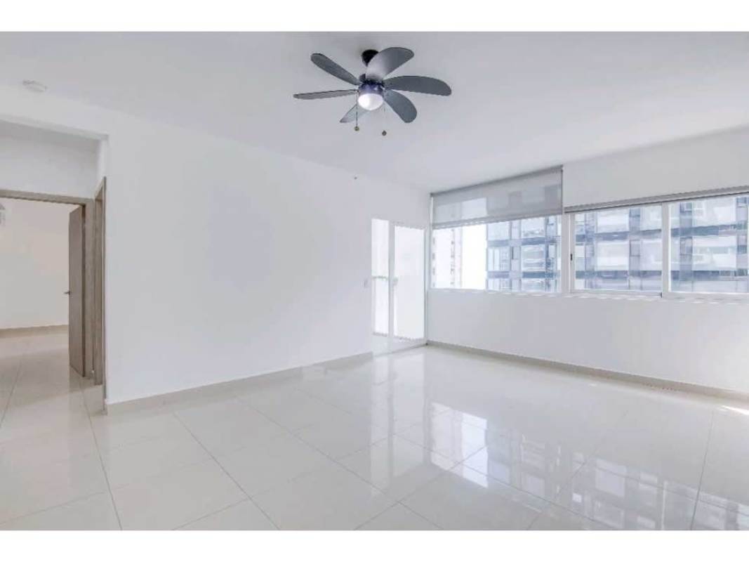 Open living room with large windows and balcony door in PH GV43 Bella Vista Panama
