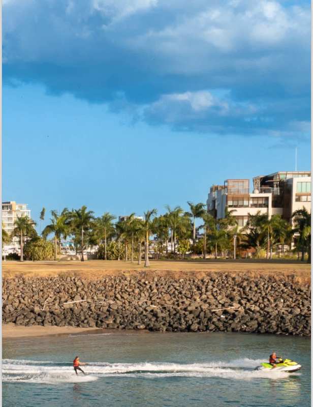 Lagoon style pool surrounded by lush tropical garden within Ocean Reef Panama private islands