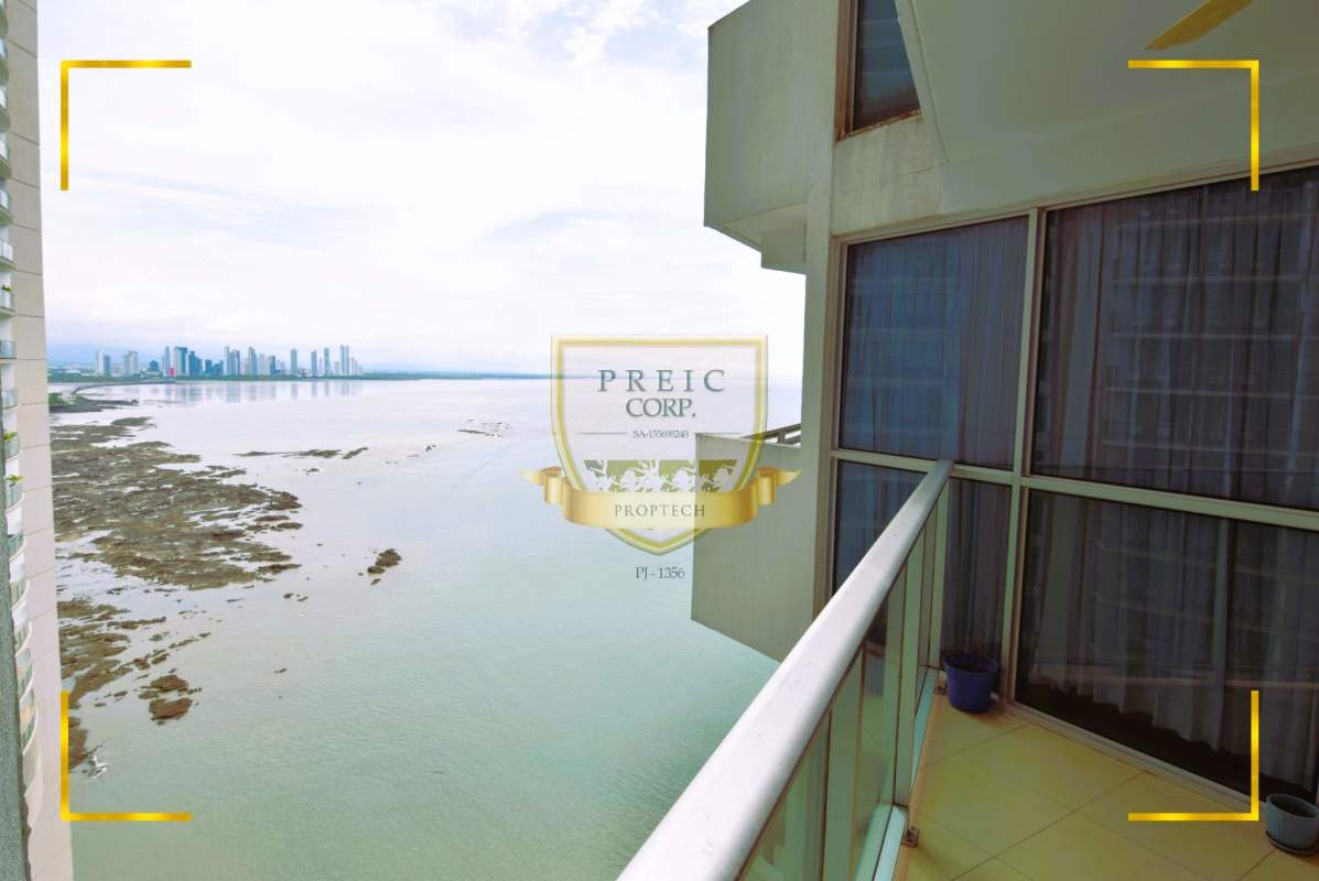 Dining area and modern open kitchen Oasis on the Bay Punta Pacifica oceanview apartment
