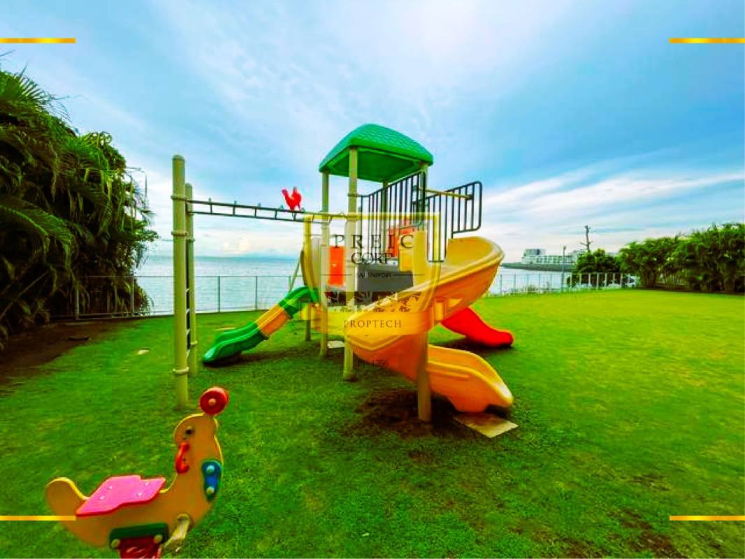 Children's playground facing Pacific Ocean at Oasis on the Bay Punta Pacifica Panama