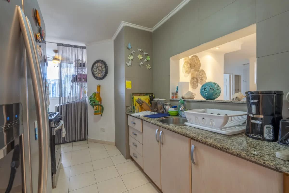 Upgraded American-style kitchen with granite countertops in PH Coronado Tower Panama City